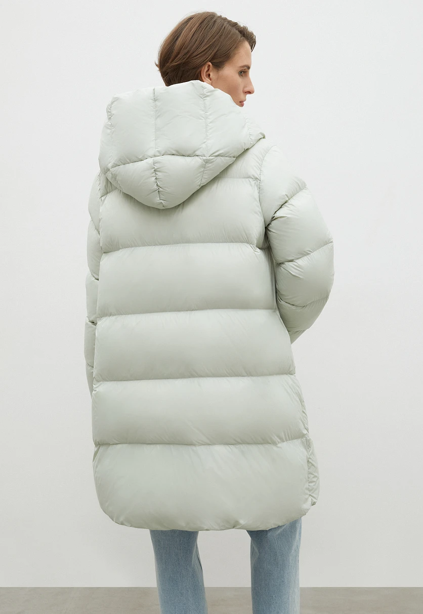 Стеганое пуховое пальто силуэта oversize, Модель FWC11079, Фото №5