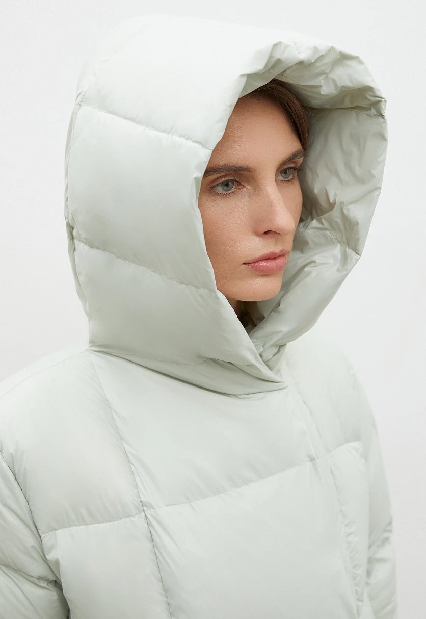 Стеганое пуховое пальто силуэта oversize, Модель FWC11079, Фото №7