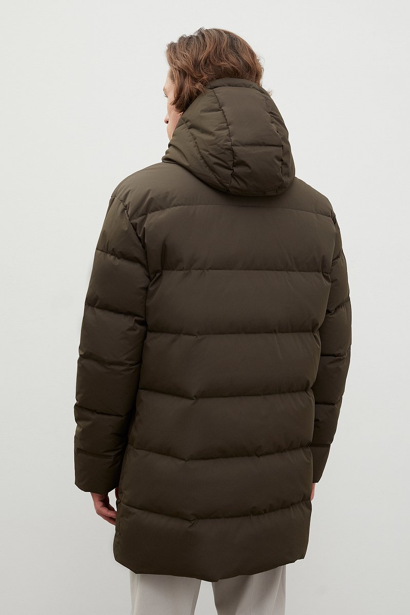 Стеганое пуховое пальто с капюшоном, Модель FWC21006, Фото №5