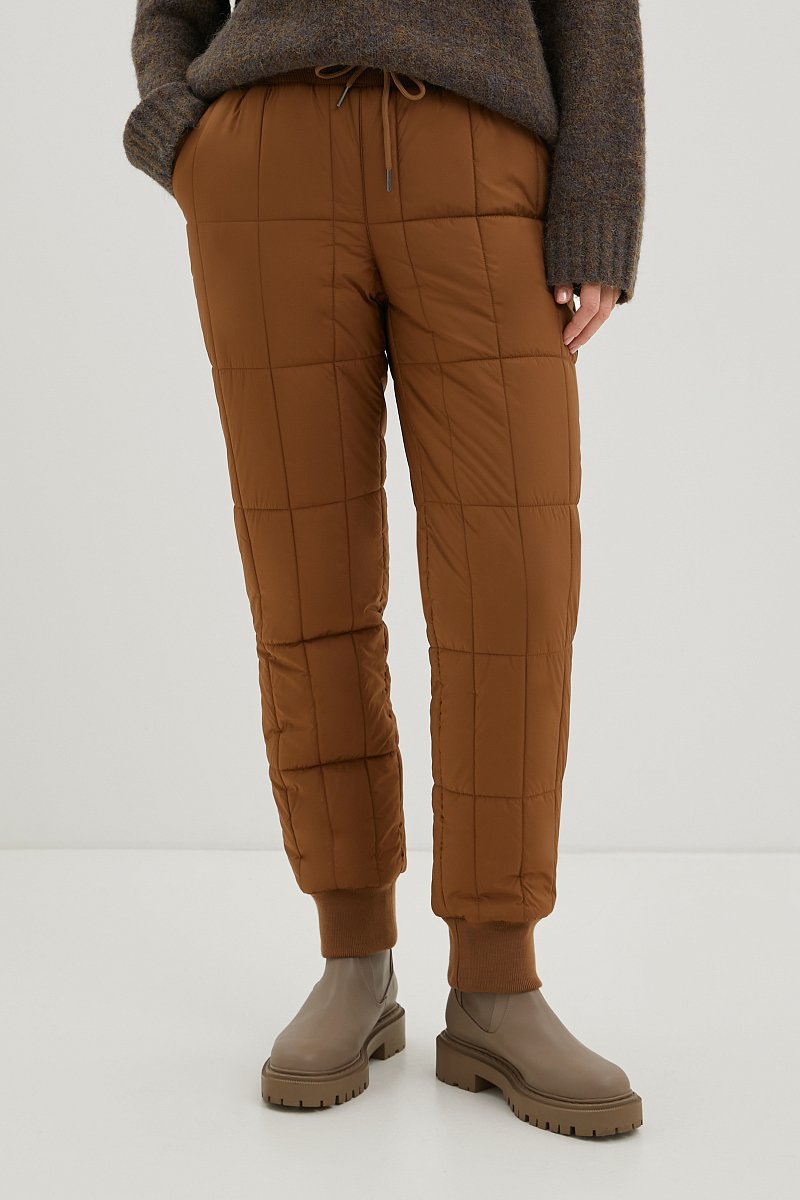 Стеганые утепленные брюки с резинкой, Модель FWC11057, Фото №2