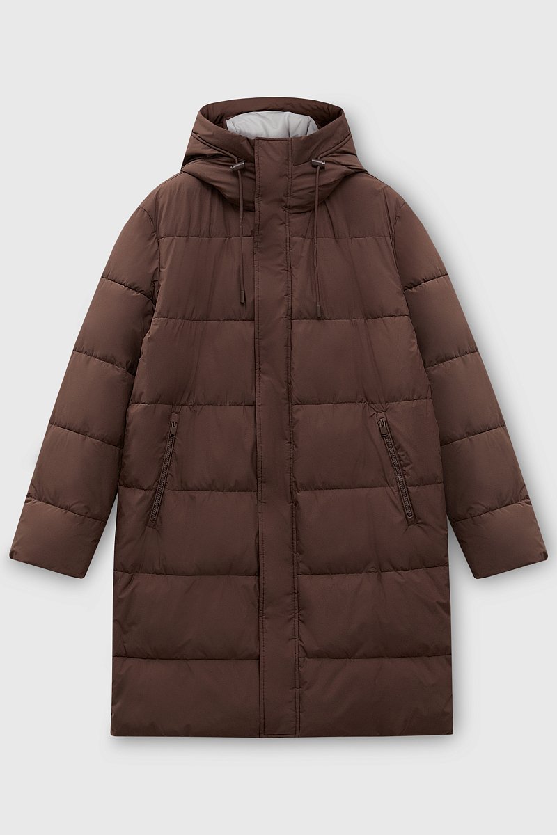 Стеганое утепленное пальто с капюшоном, Модель FWC21005, Фото №9