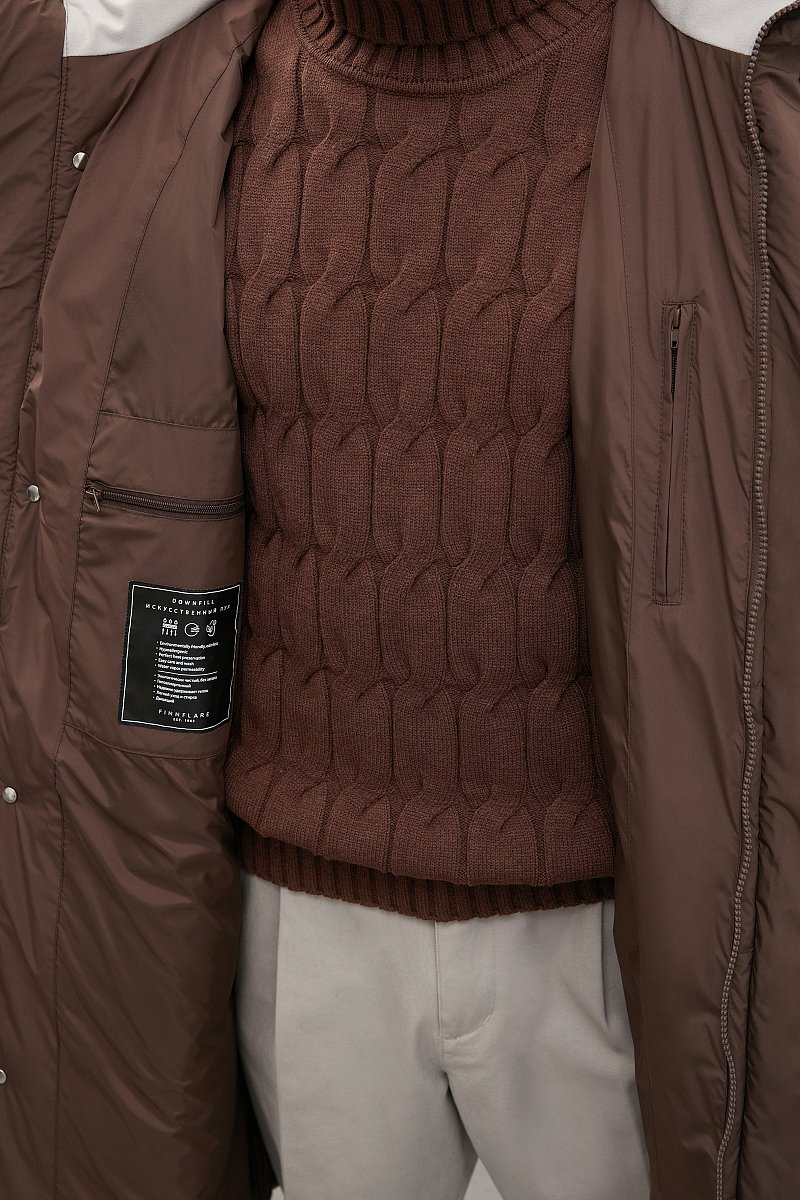 Стеганое утепленное пальто с капюшоном, Модель FWC21005, Фото №7