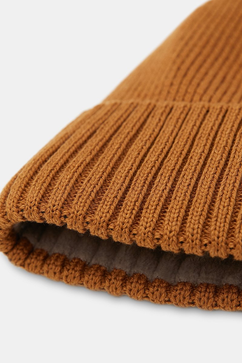Базовая шапка бини с добавлением шерсти, Модель FWC21165, Фото №4