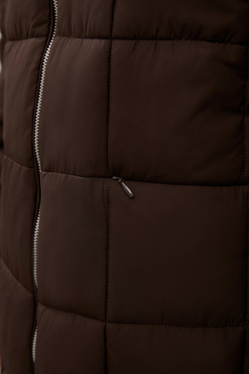 Стеганое утепленное пальто с капюшоном, Модель FWC11092, Фото №8