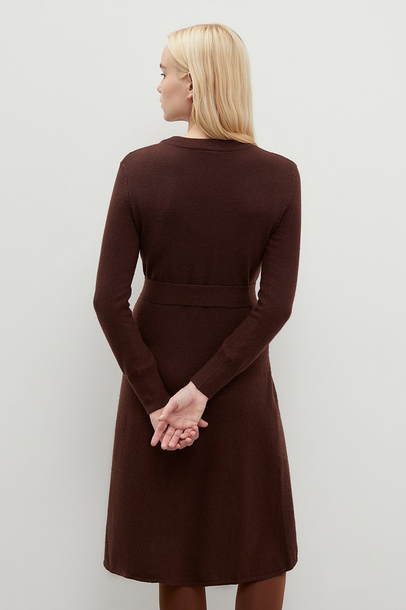 Платье миди с добавлением шерсти и кашемира, Модель FWC11125, Фото №5