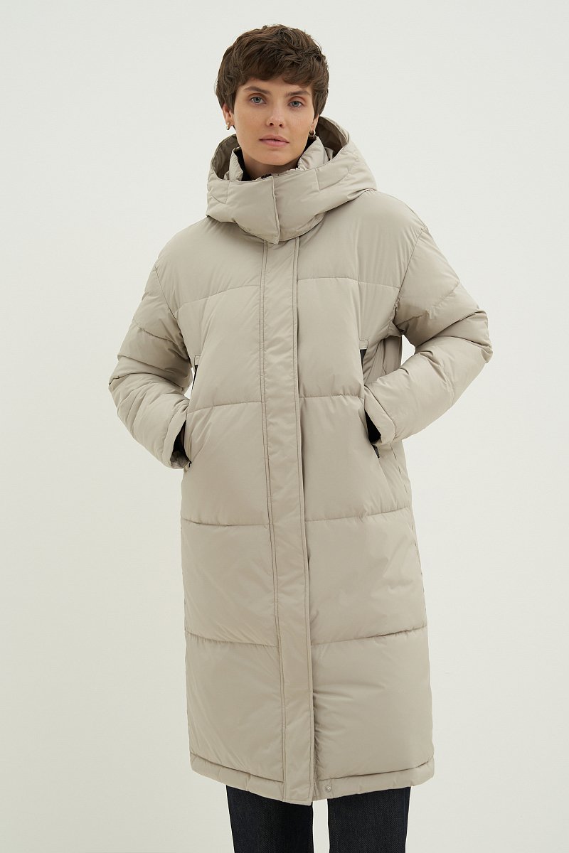 Стеганое утепленное пальто oversize силуэта, Модель FWC11046, Фото №1