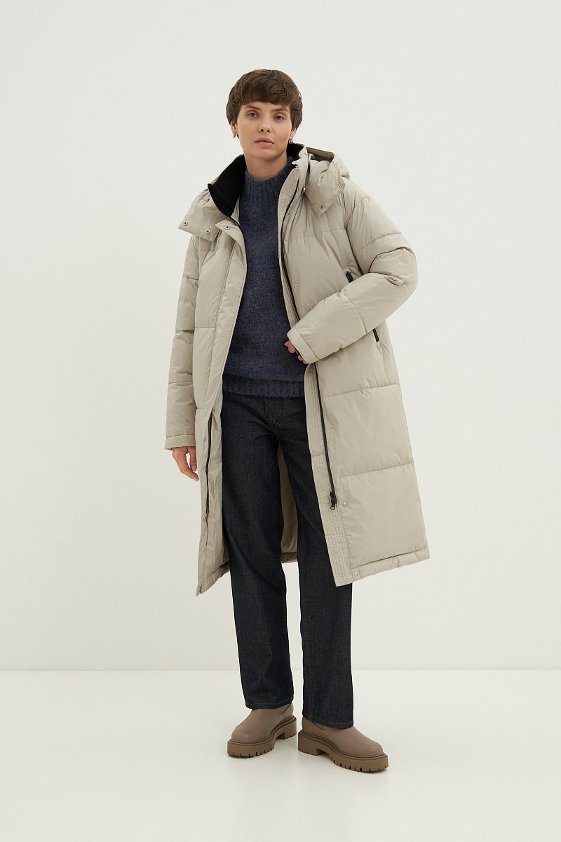 Стеганое утепленное пальто oversize силуэта, Модель FWC11046, Фото №2
