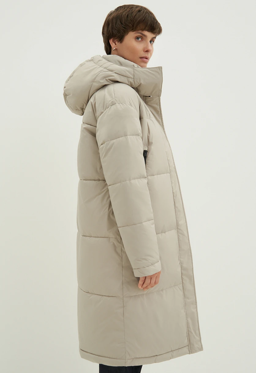 Стеганое утепленное пальто oversize силуэта, Модель FWC11046, Фото №4