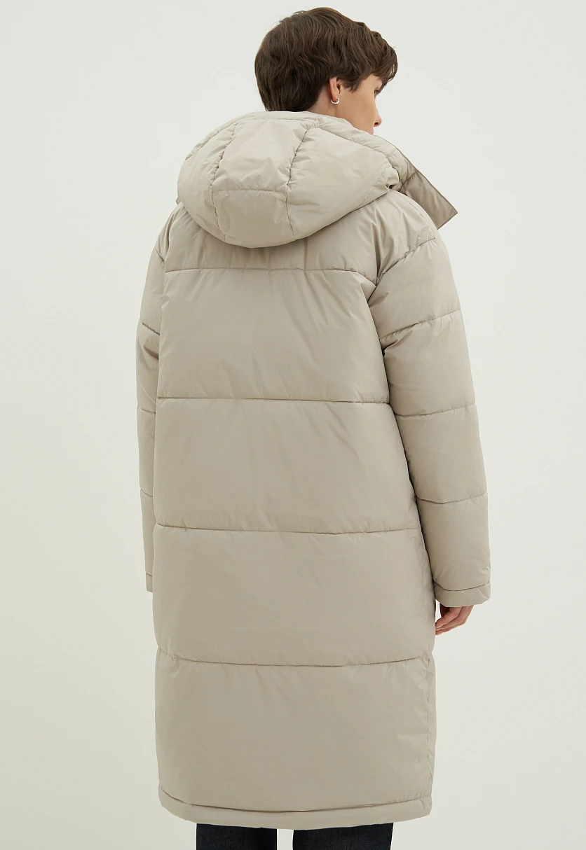 Стеганое утепленное пальто oversize силуэта, Модель FWC11046, Фото №5