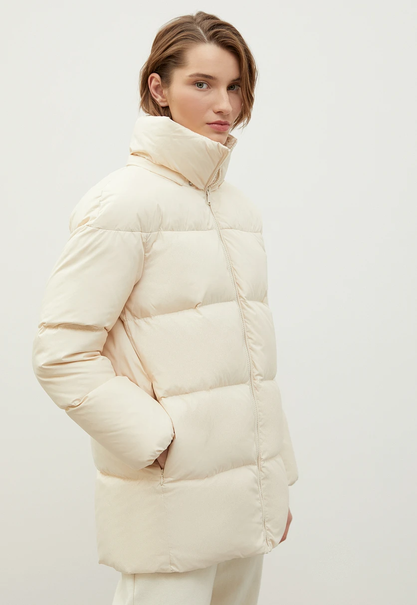 Стеганый пуховик oversize силуэта, Модель FWC11026, Фото №4