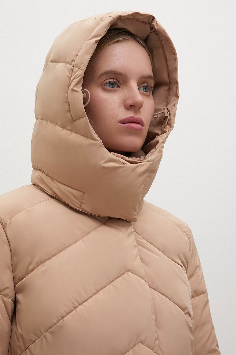Стеганое утепленное пальто с капюшоном, Модель FWC11007, Фото №8
