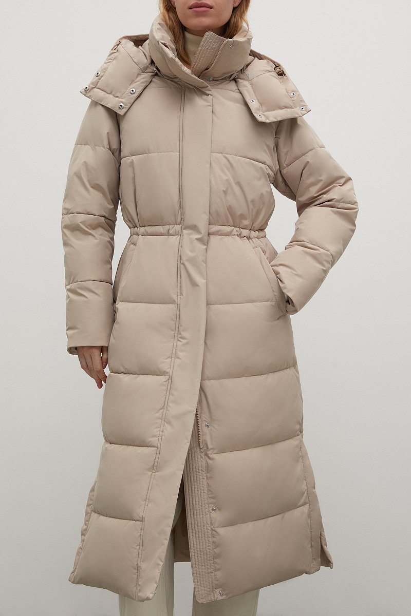 Утепленное пальто с талией на кулиске, Модель FWC11000, Фото №2