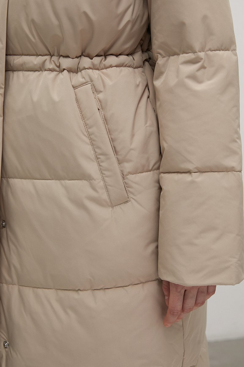 Утепленное пальто с талией на кулиске, Модель FWC11000, Фото №6