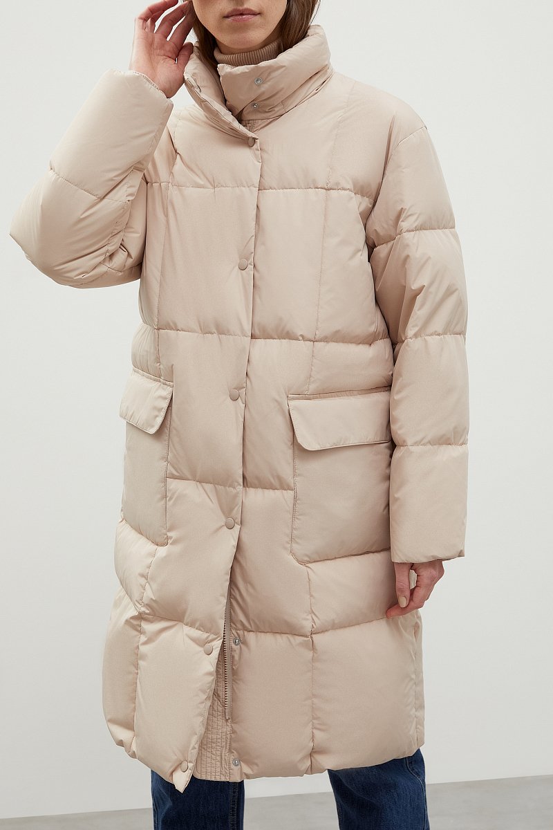 Стеганое пуховое пальто, Модель FWC11005, Фото №3