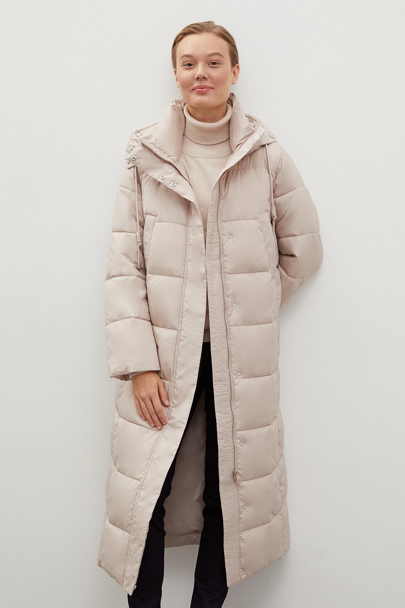 Утепленное пальто с капюшоном, Модель FWC11016, Фото №1
