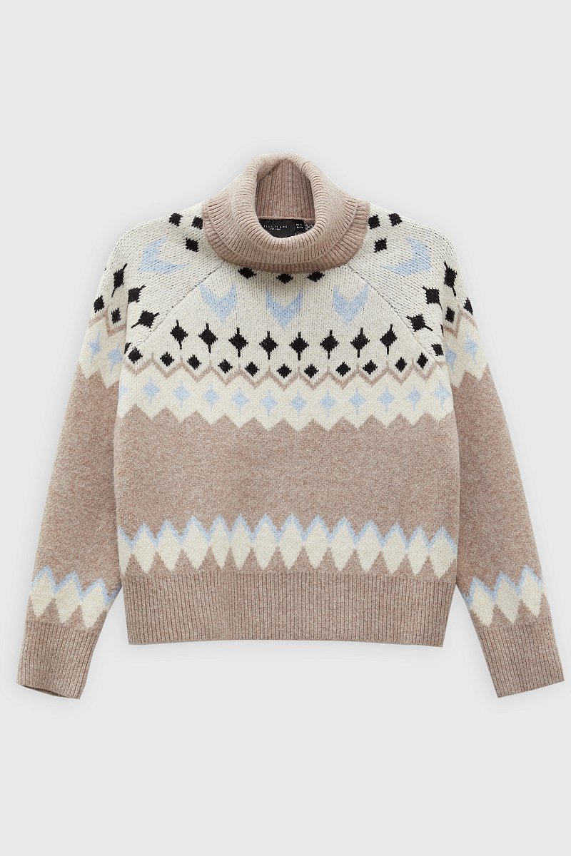 Свитер oversize силуэта с шерстью, Модель FWC11113, Фото №7