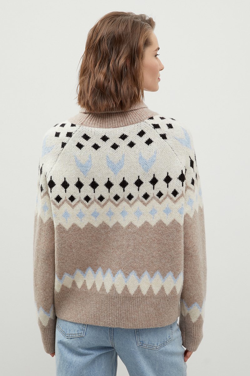Свитер oversize силуэта с шерстью, Модель FWC11113, Фото №5