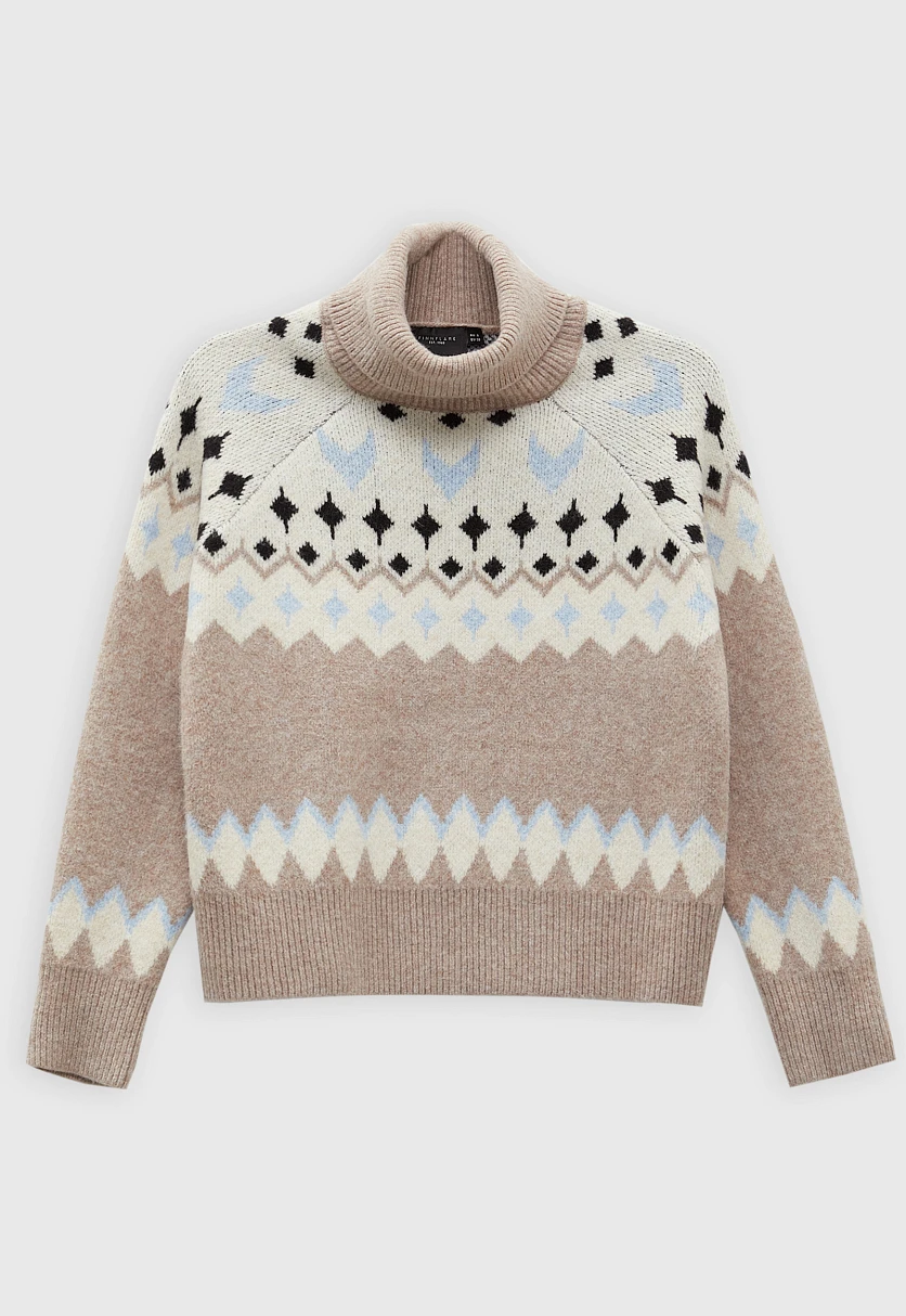 Свитер oversize силуэта с шерстью, Модель FWC11113, Фото №7