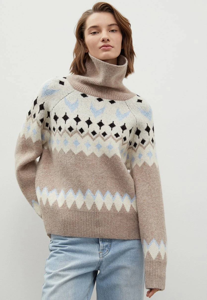 Свитер oversize силуэта с шерстью, Модель FWC11113, Фото №1