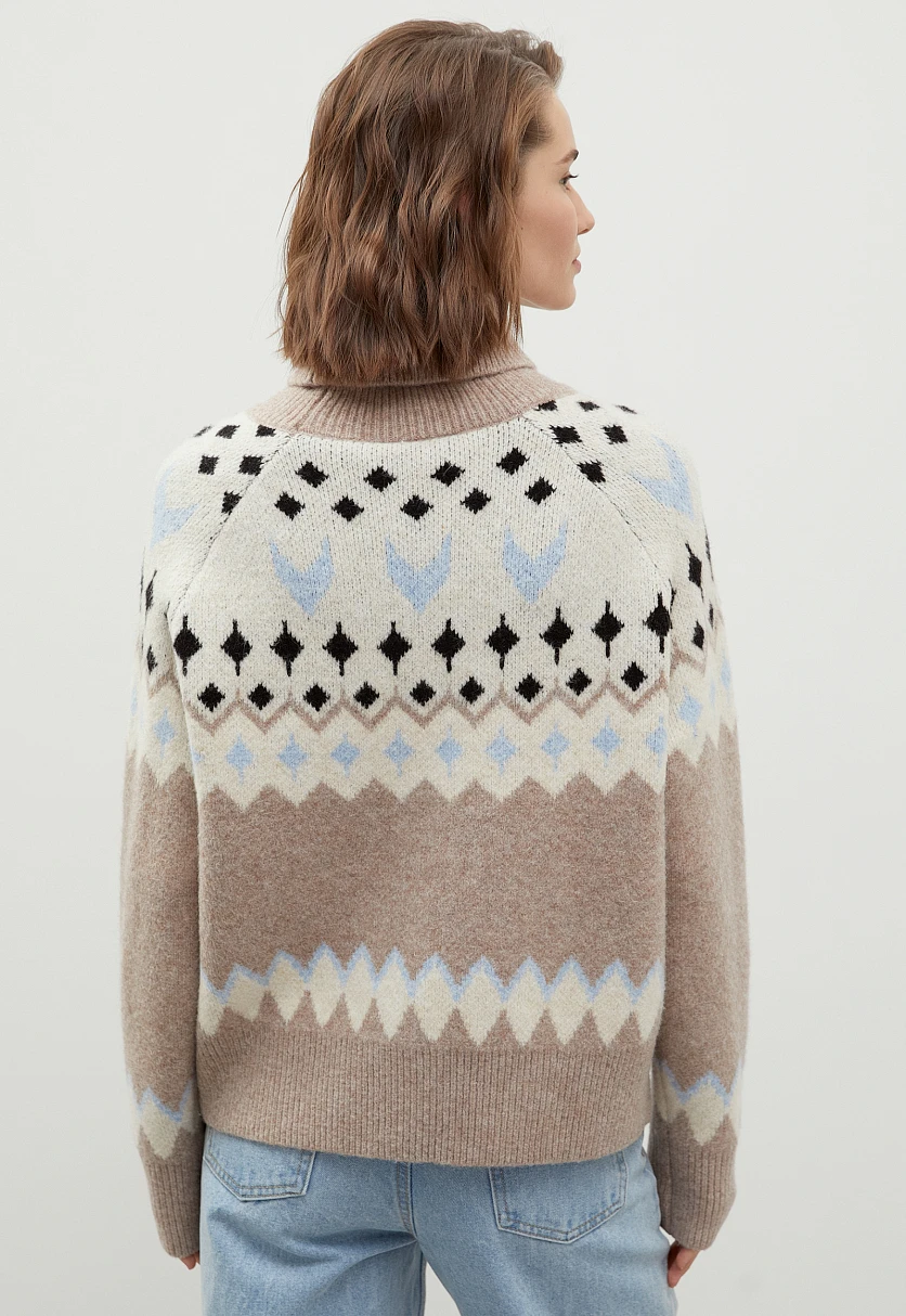 Свитер oversize силуэта с шерстью, Модель FWC11113, Фото №5