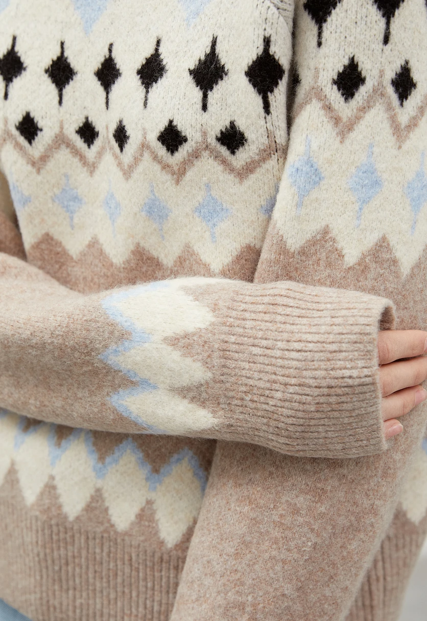 Свитер oversize силуэта с шерстью, Модель FWC11113, Фото №6