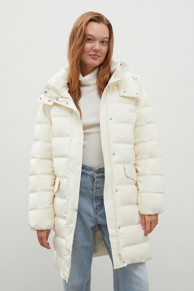 Утепленное пальто силуэта oversize, Модель FWC11055, Фото №1