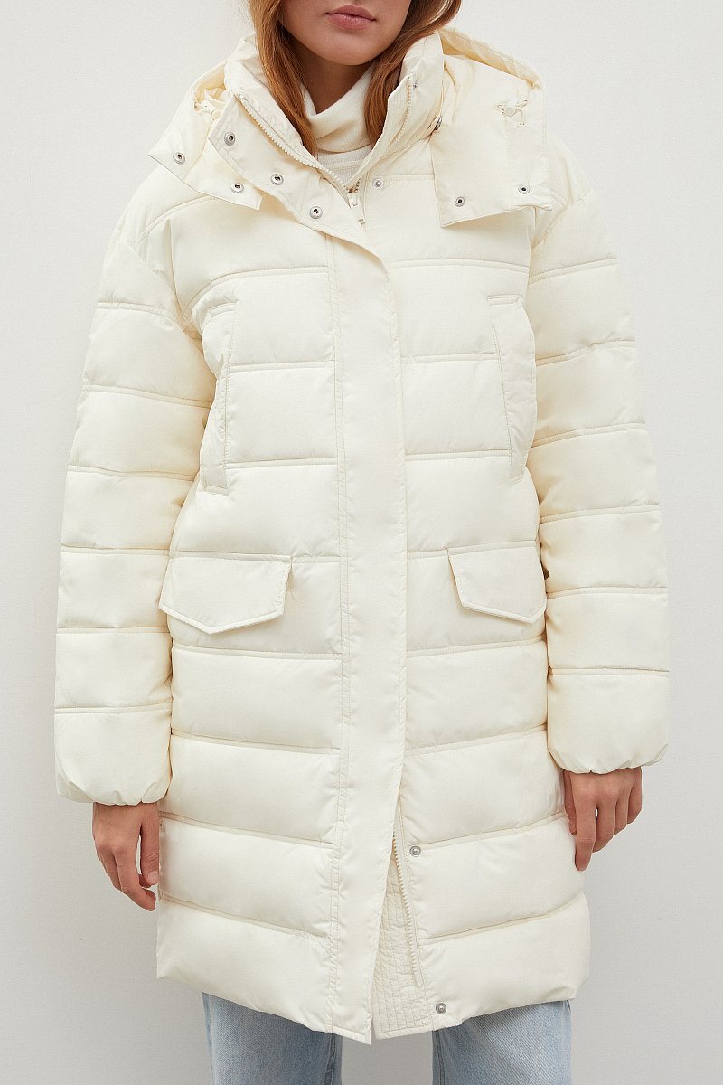 Утепленное пальто силуэта oversize, Модель FWC11055, Фото №3
