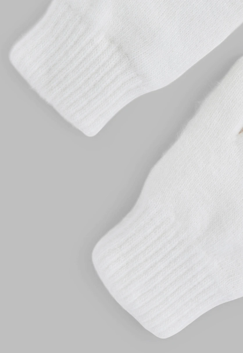 Вязаные варежки с шерстью и ангорой, Модель FWC11170, Фото №4