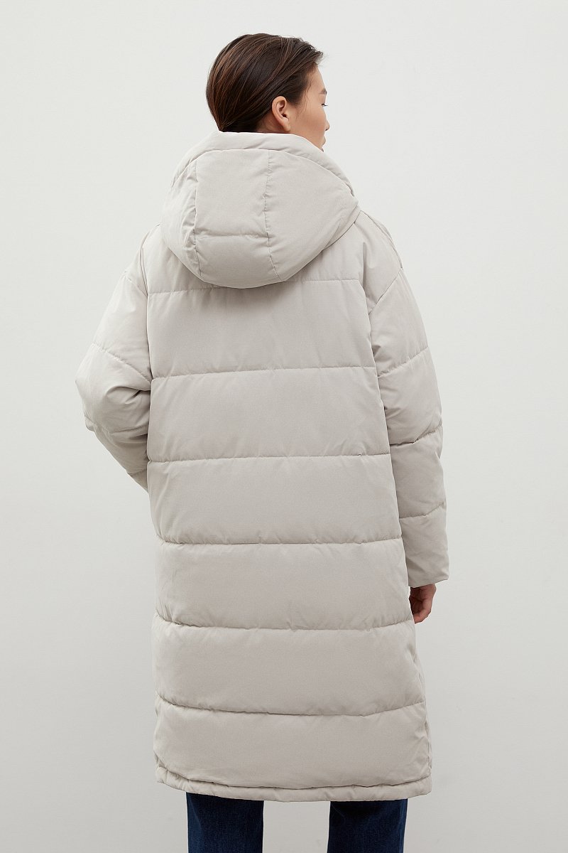 Утепленное пальто с капюшоном, Модель FWC11023, Фото №6