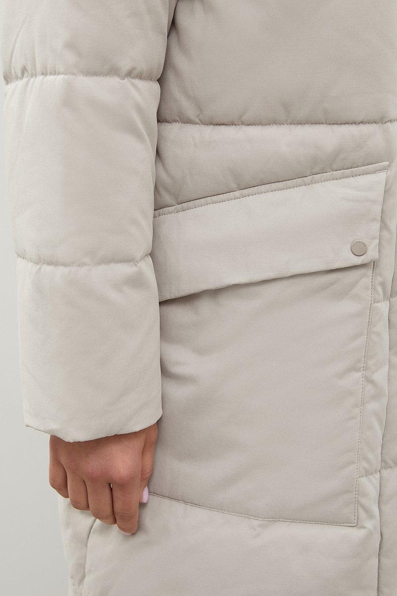 Утепленное пальто с капюшоном, Модель FWC11023, Фото №7