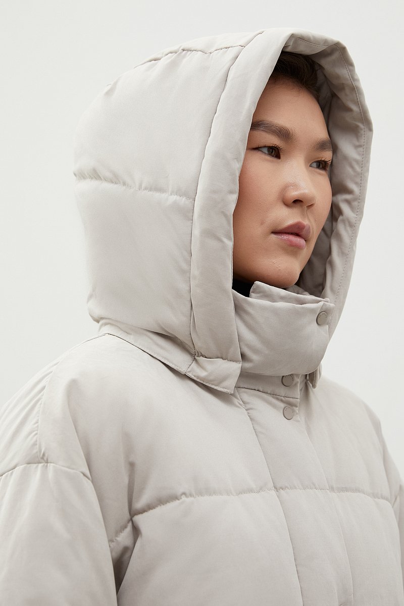 Утепленное пальто с капюшоном, Модель FWC11023, Фото №8