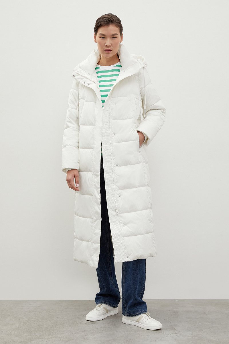 Утепленное пальто с капюшоном, Модель FWC11016, Фото №2