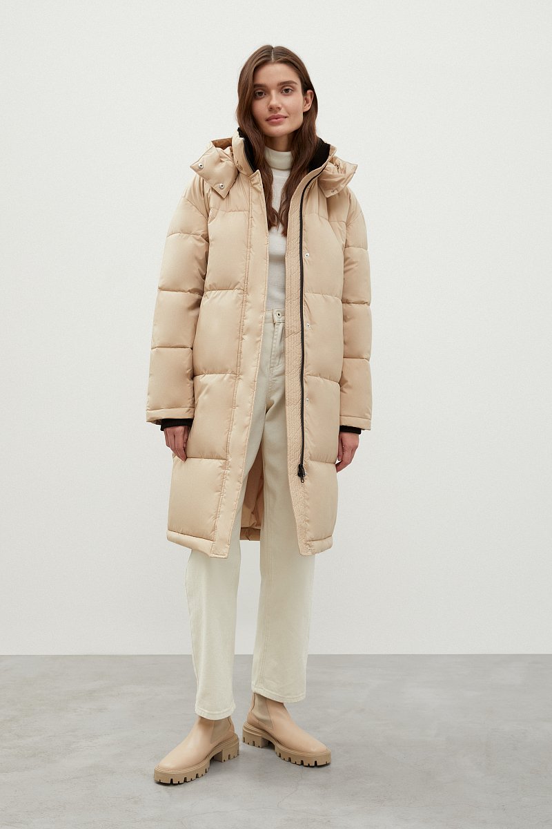 Стеганое утепленное пальто oversize силуэта, Модель FWC11046, Фото №2