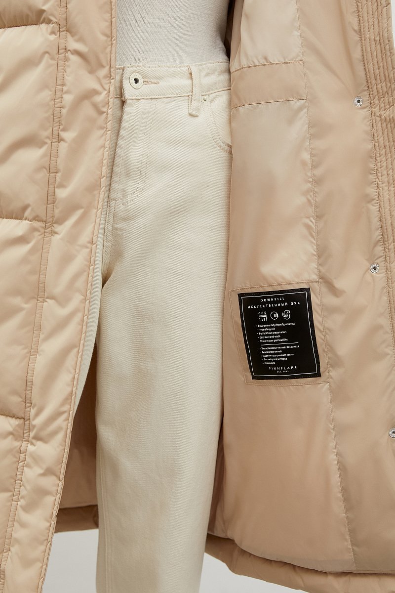 Стеганое утепленное пальто oversize силуэта, Модель FWC11046, Фото №7