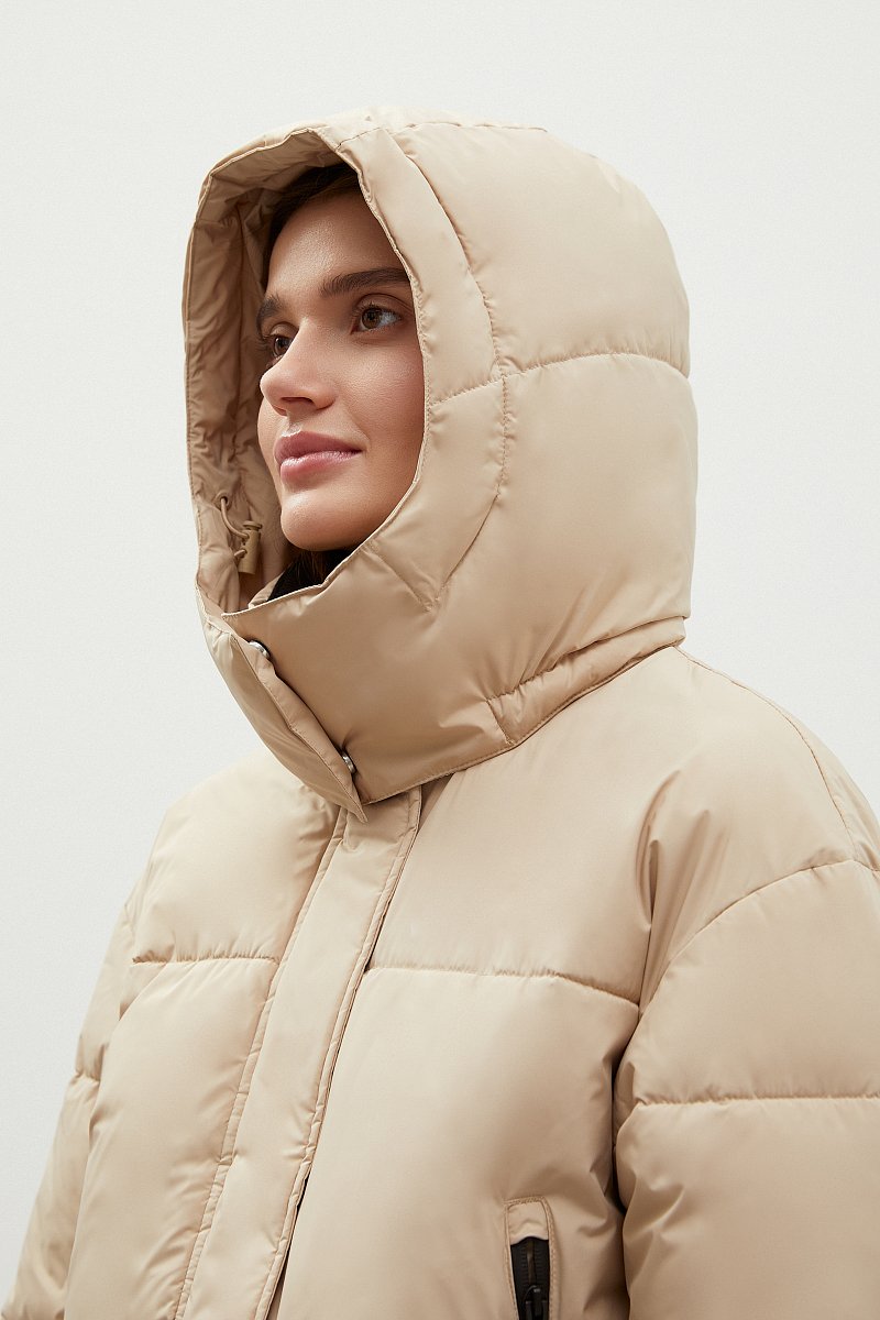 Стеганое утепленное пальто oversize силуэта, Модель FWC11046, Фото №8