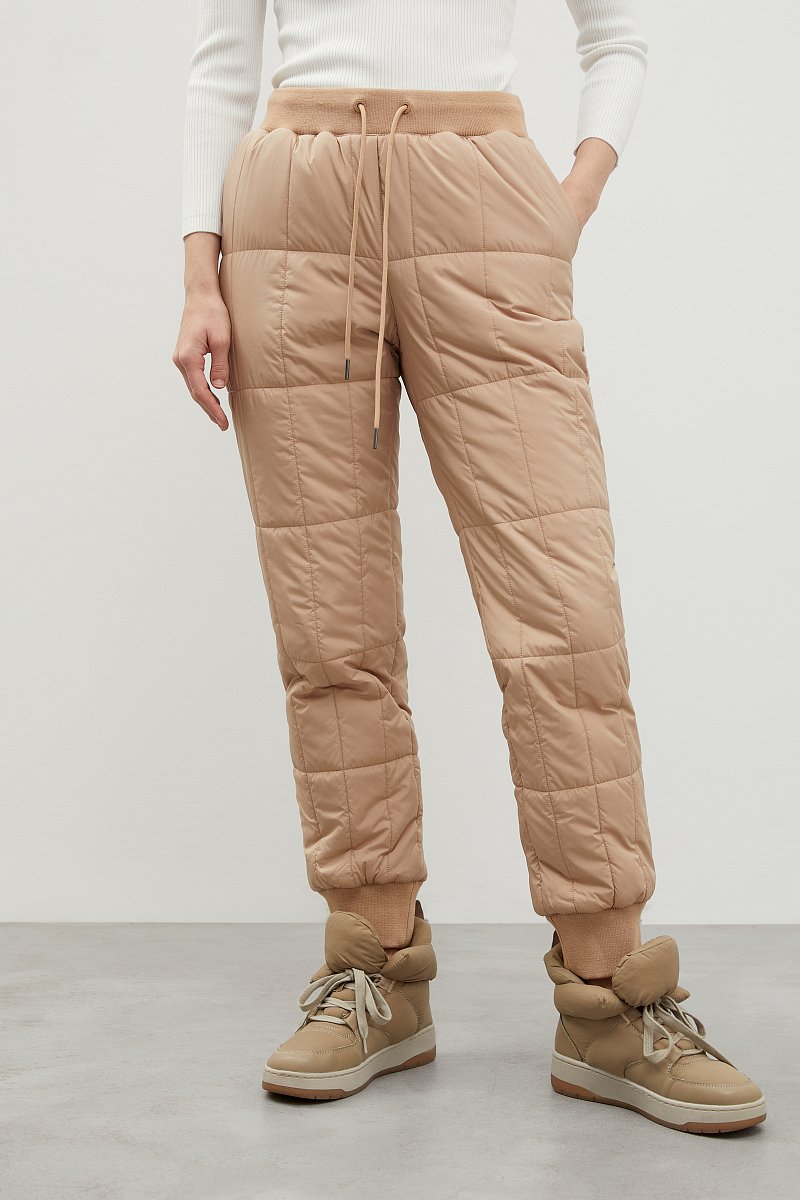 Стеганые утепленные брюки с резинкой, Модель FWC11057, Фото №2