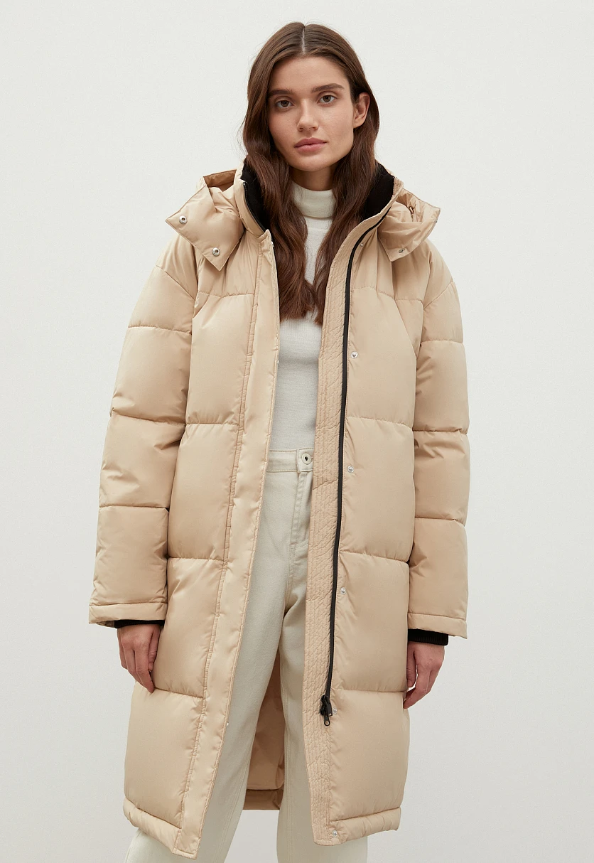 Стеганое утепленное пальто oversize силуэта, Модель FWC11046, Фото №1