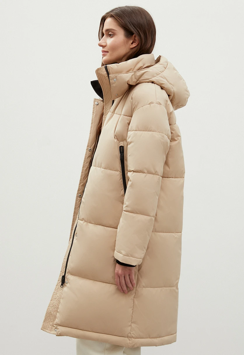 Стеганое утепленное пальто oversize силуэта, Модель FWC11046, Фото №4