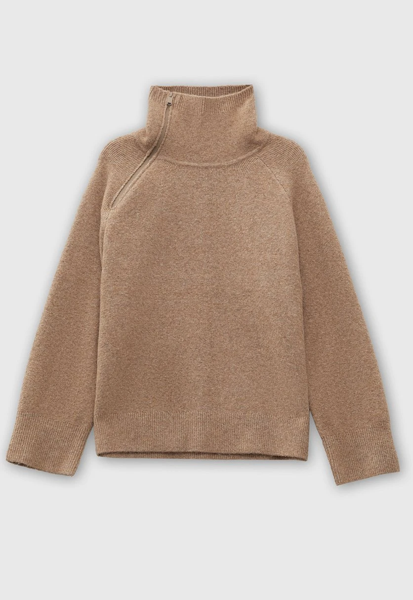 Свитер oversize силуэта с молнией, Модель FWC11114, Фото №7