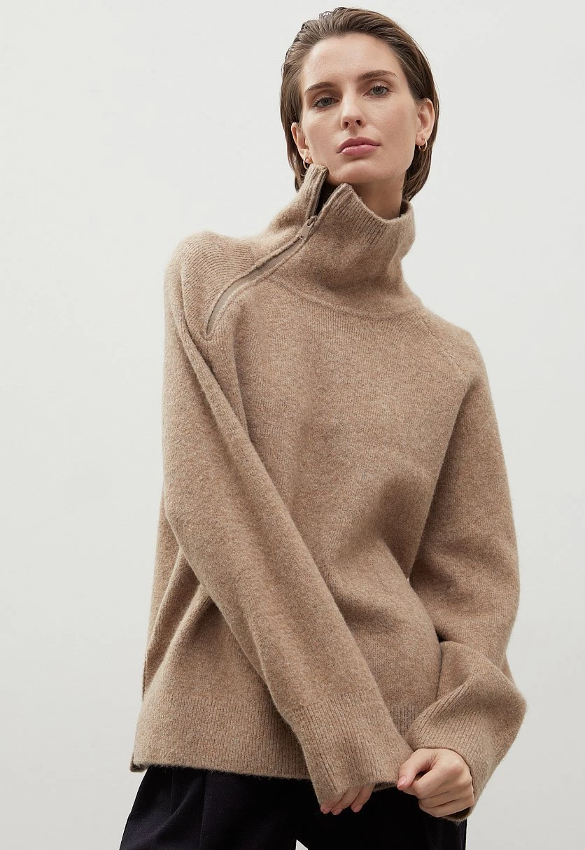 Свитер oversize силуэта с молнией, Модель FWC11114, Фото №1