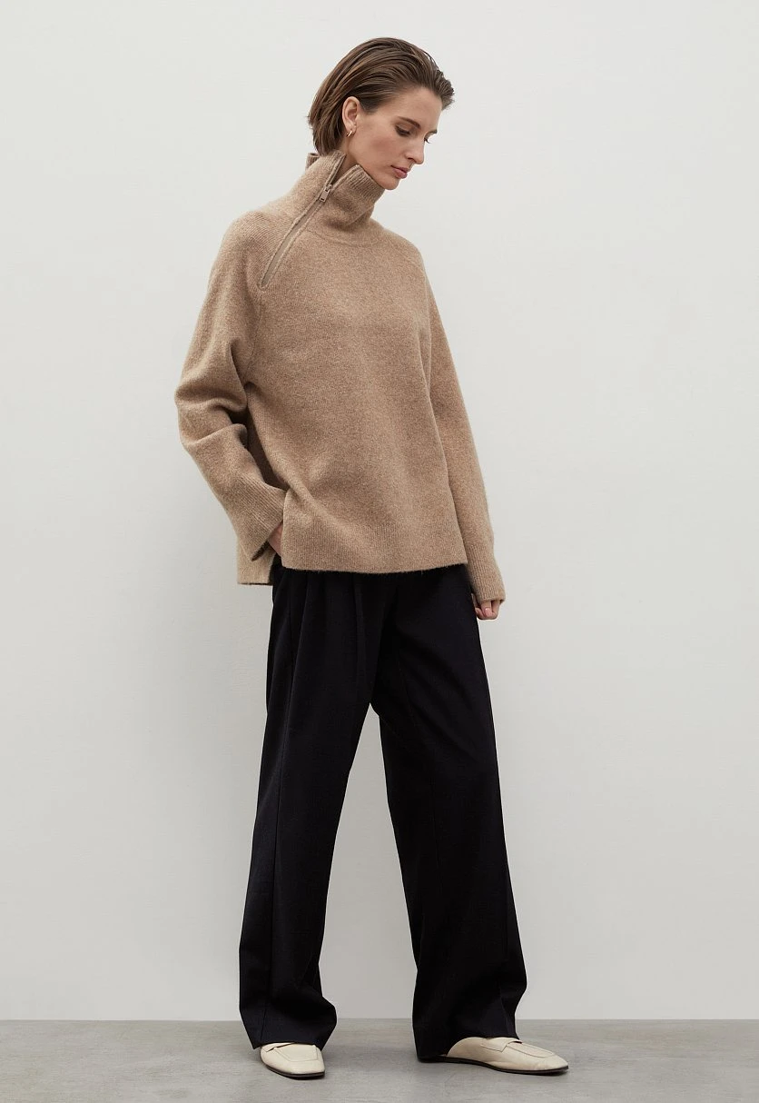 Свитер oversize силуэта с молнией, Модель FWC11114, Фото №2
