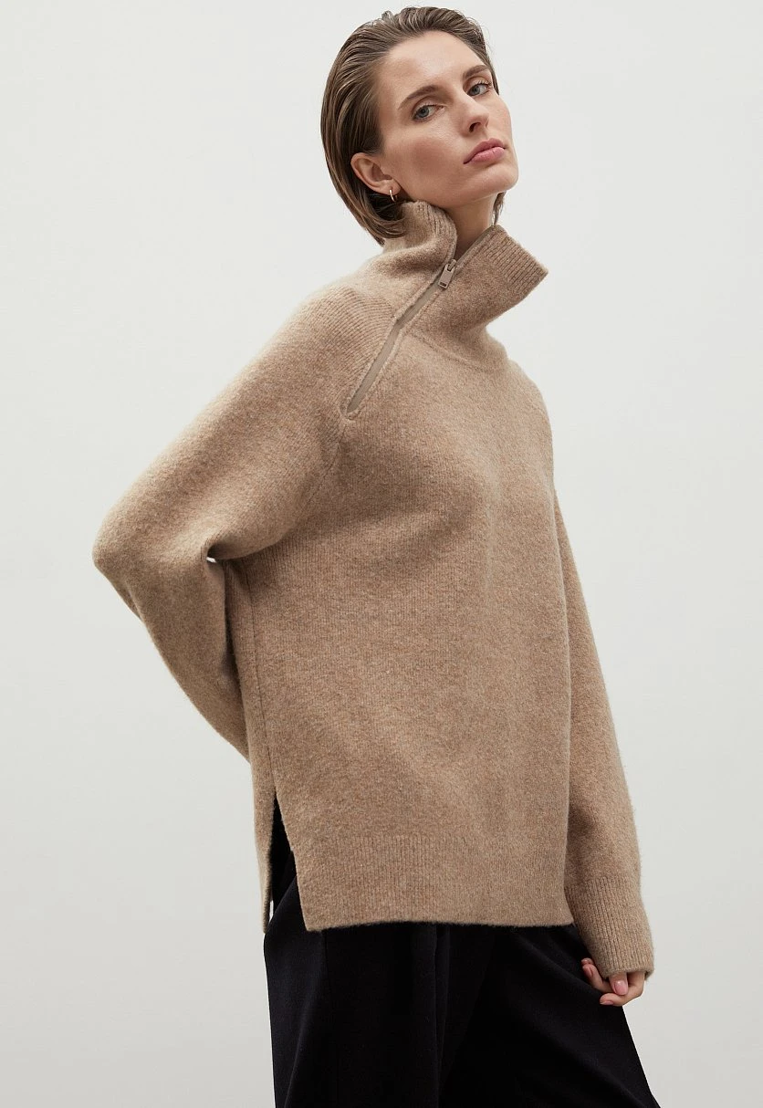 Свитер oversize силуэта с молнией, Модель FWC11114, Фото №4