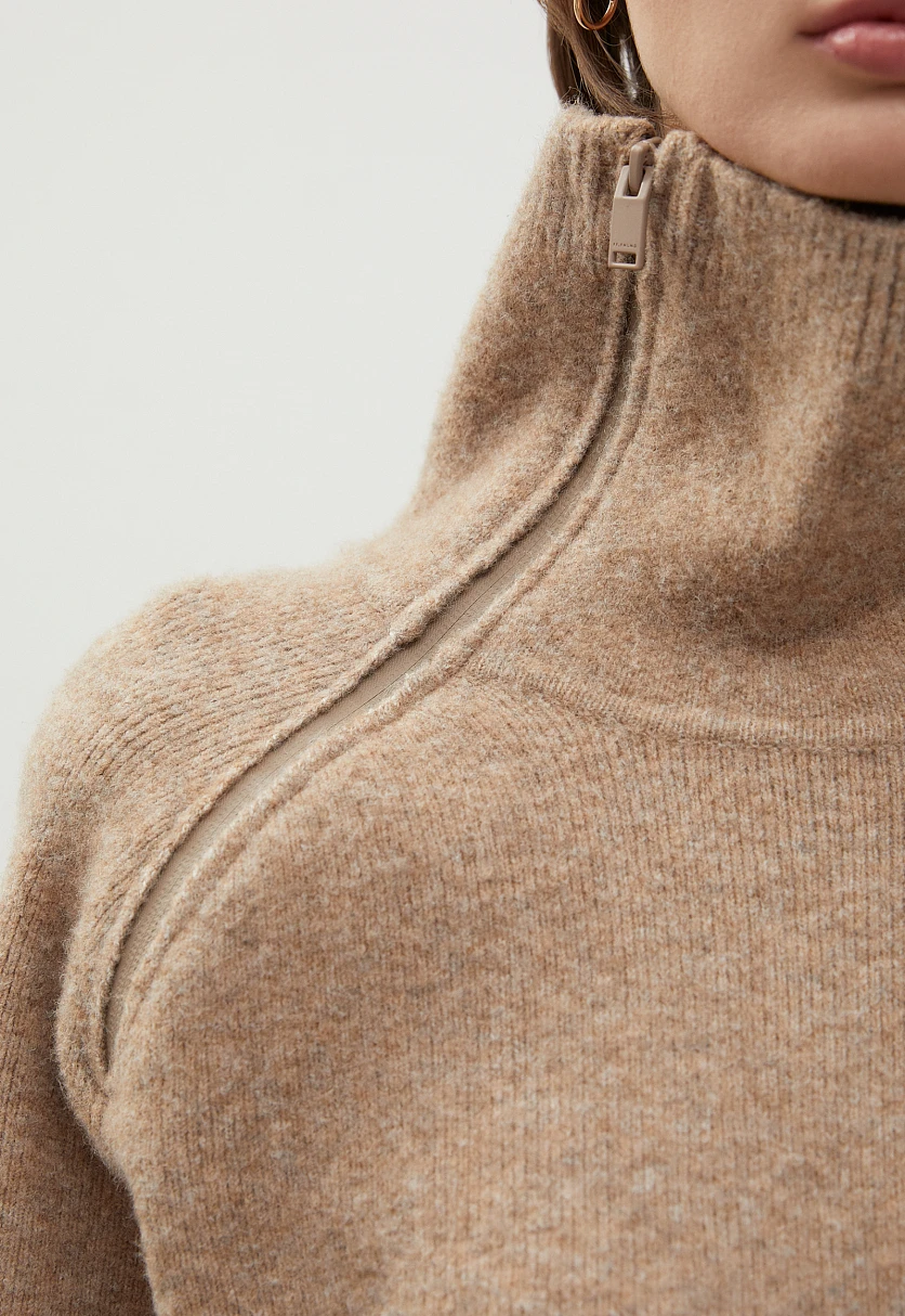 Свитер oversize силуэта с молнией, Модель FWC11114, Фото №6