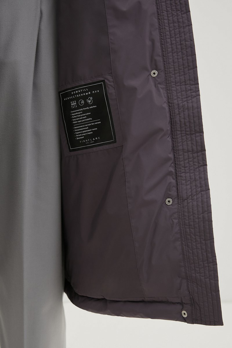 Стеганое утепленное пальто oversize силуэта, Модель FWC11046, Фото №6