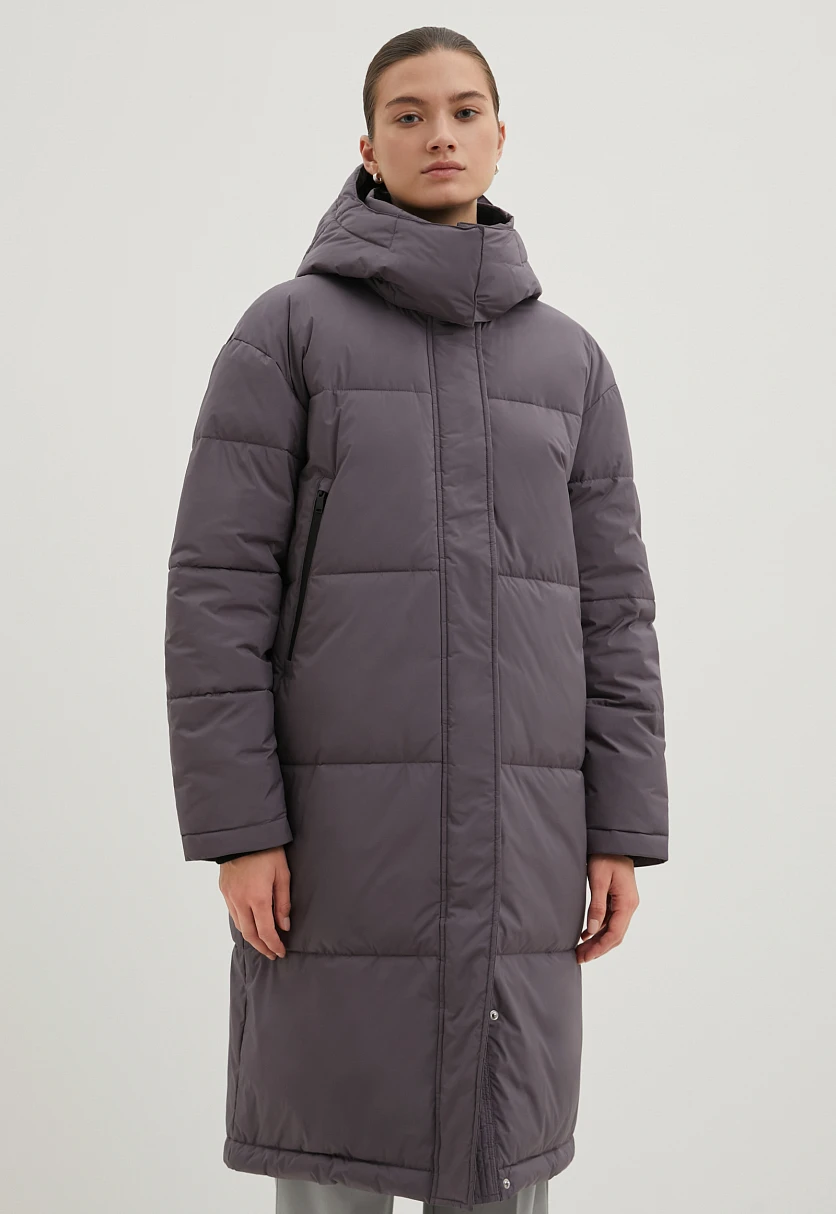 Стеганое утепленное пальто oversize силуэта, Модель FWC11046, Фото №1
