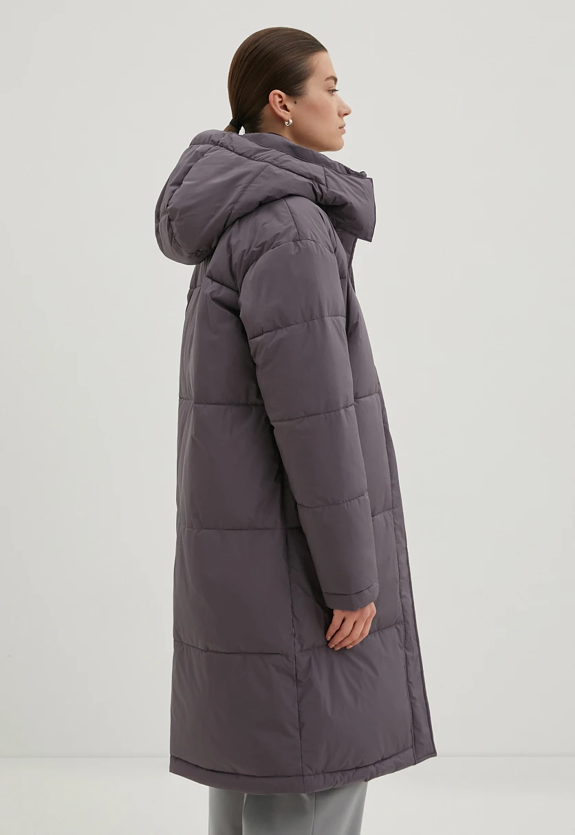 Стеганое утепленное пальто oversize силуэта, Модель FWC11046, Фото №3