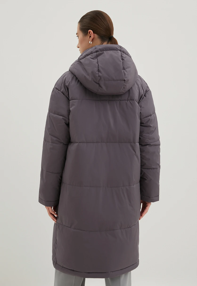 Стеганое утепленное пальто oversize силуэта, Модель FWC11046, Фото №4
