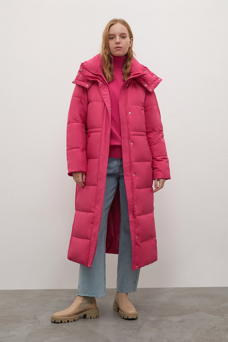 Утепленное пальто с талией на кулиске, Модель FWC11000, Фото №1