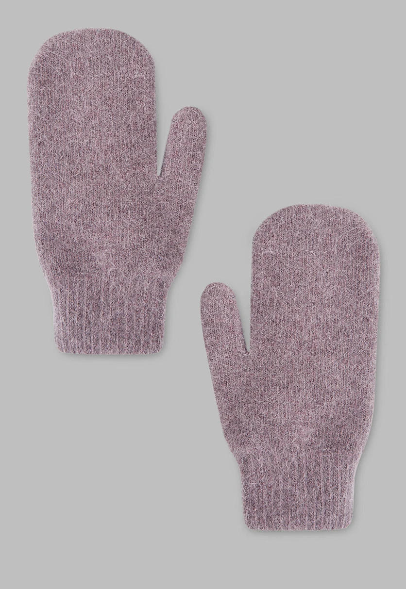 Вязаные варежки с шерстью и ангорой, Модель FWC11170, Фото №1