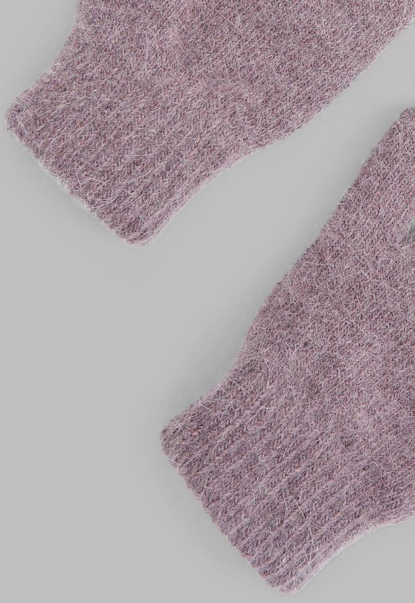 Вязаные варежки с шерстью и ангорой, Модель FWC11170, Фото №4